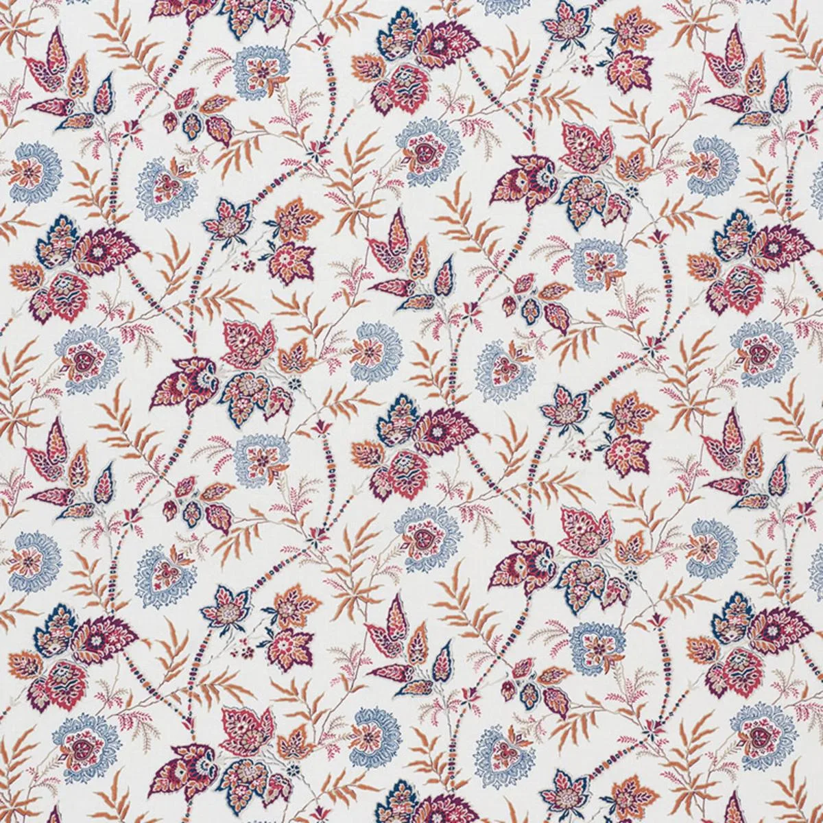 Schumacher 177680 Emperor's Vine Aubergine fabric swatch