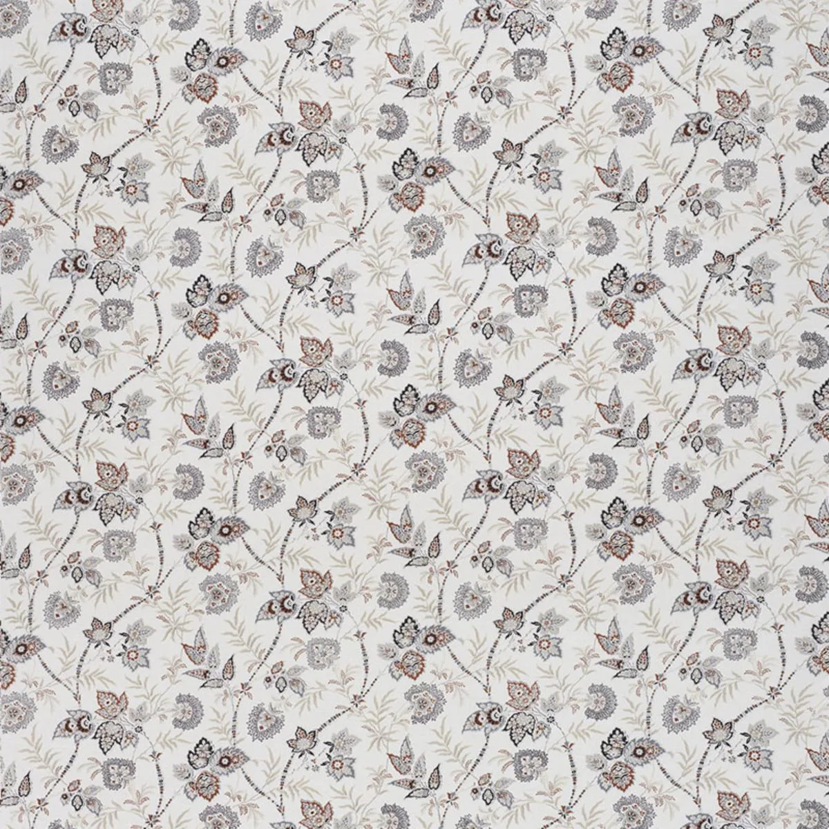 Schumacher 177682 Emperor's Vine Neutral fabric swatch