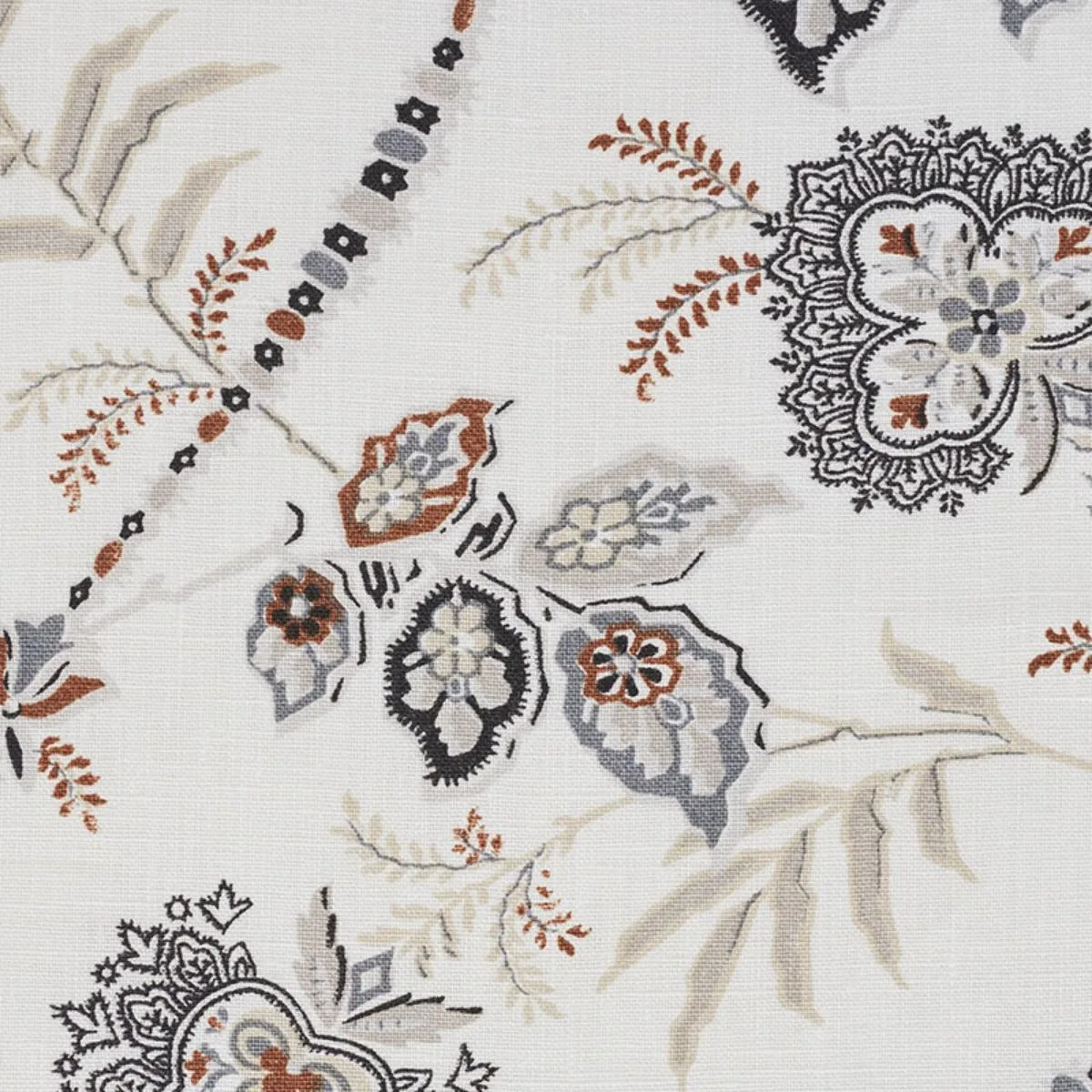Schumacher 177682 Emperor's Vine Neutral fabric swatch