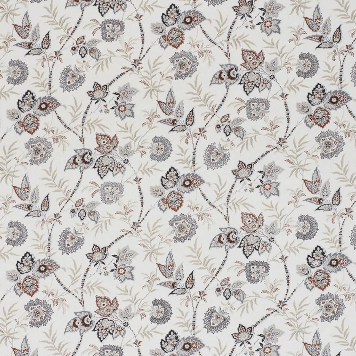 Schumacher 177682 Emperor's Vine Neutral fabric swatch