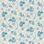 Schumacher 177681 Emperor's Vine Peacock fabric swatch