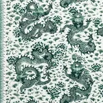 Schumacher 181031 Empress Dragon Emerald fabric swatch