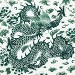 Schumacher 181031 Empress Dragon Emerald fabric swatch
