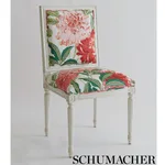 Schumacher 177390 Enchanted Garden Aqua fabric swatch