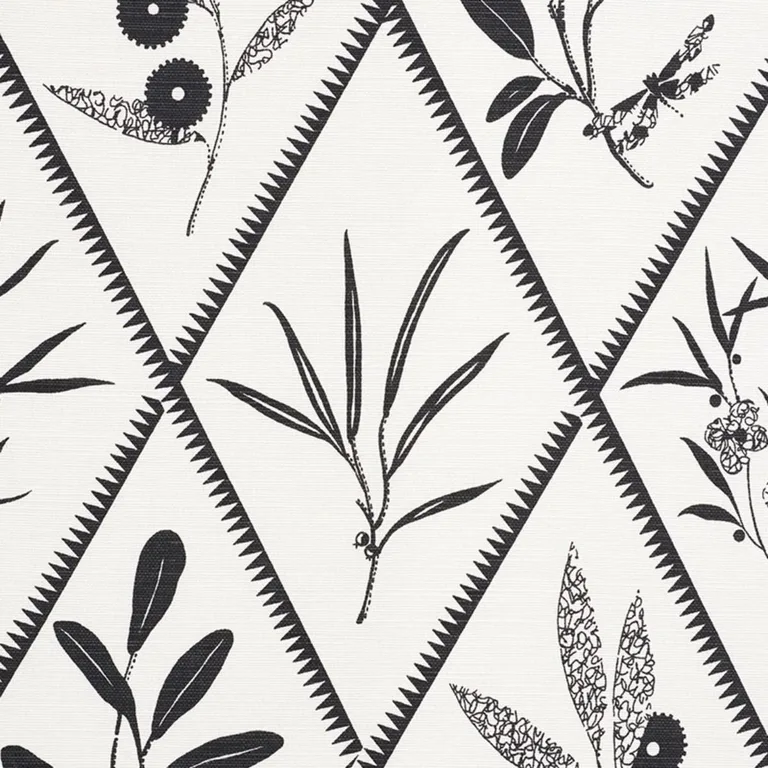 Schumacher 177643 Endimione Carbon fabric swatch