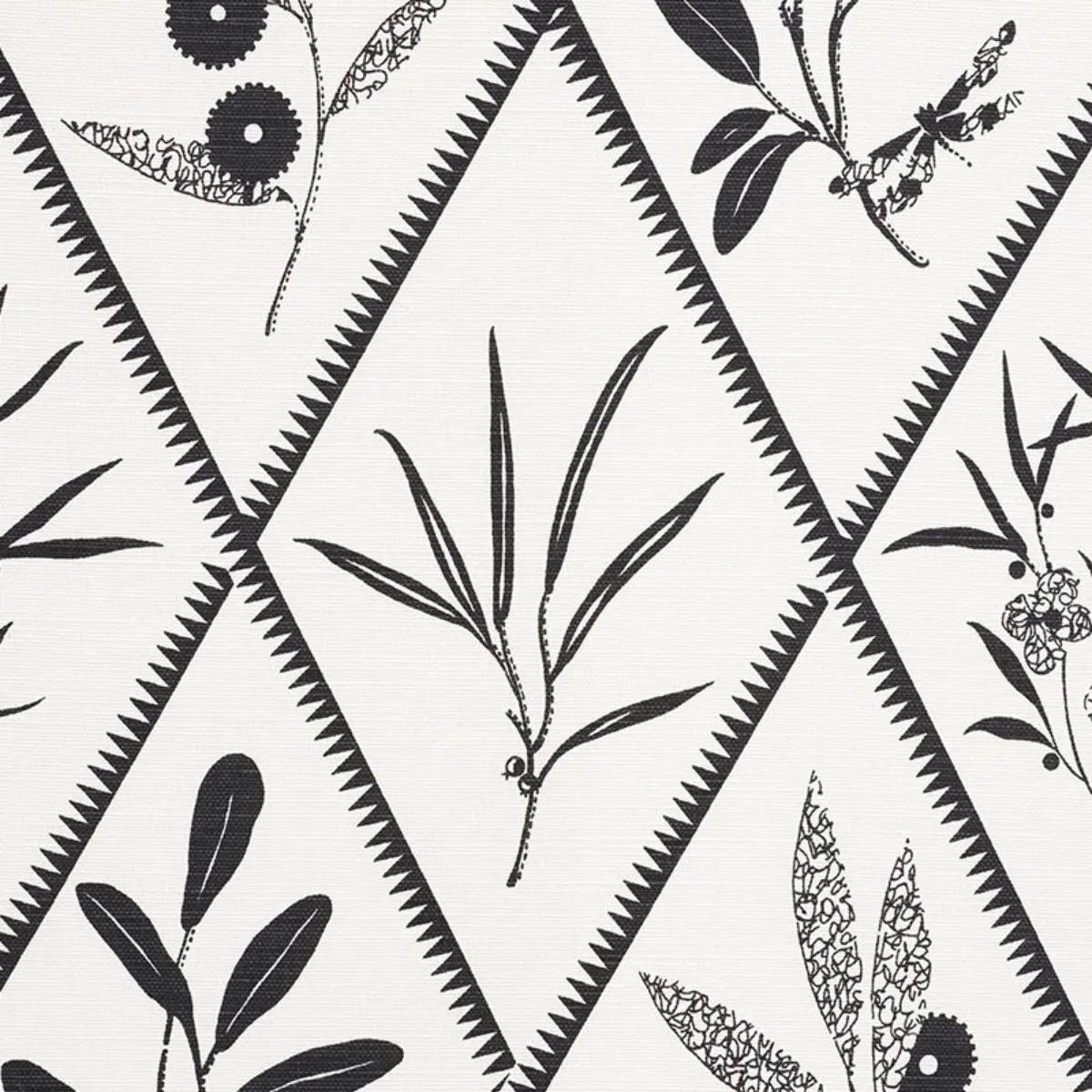 Schumacher 177643 Endimione Carbon fabric swatch