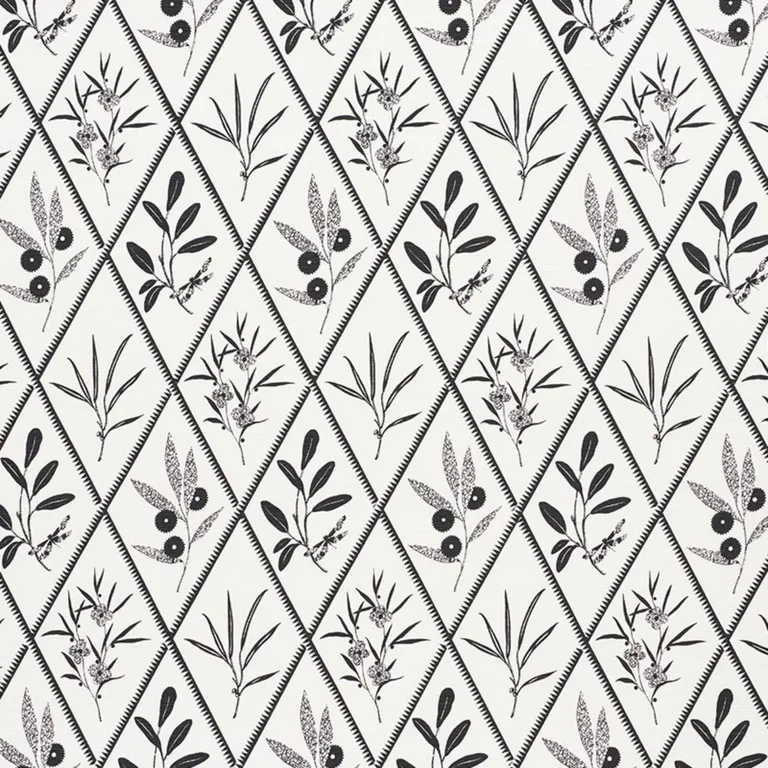 Schumacher 177643 Endimione Carbon fabric swatch
