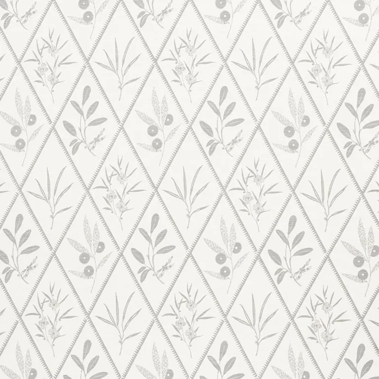 Schumacher 177642 Endimione Grey fabric swatch