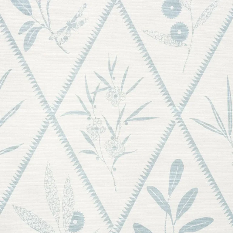 Schumacher 177640 Endimione Sky fabric swatch
