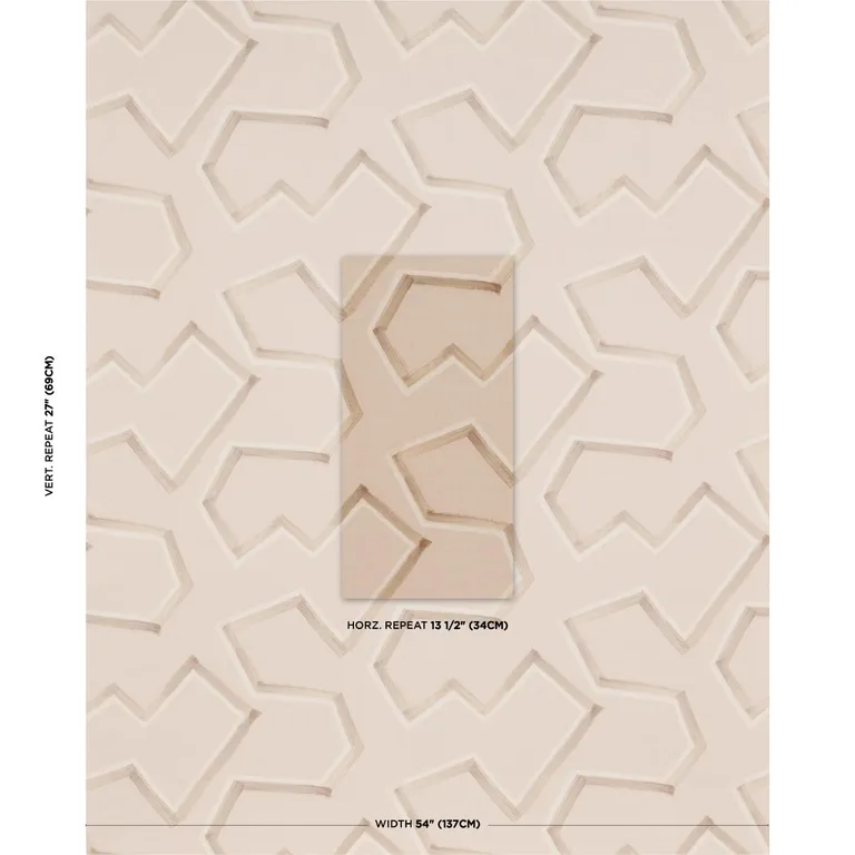 Schumacher 181630 Enzo Print Sienna fabric swatch
