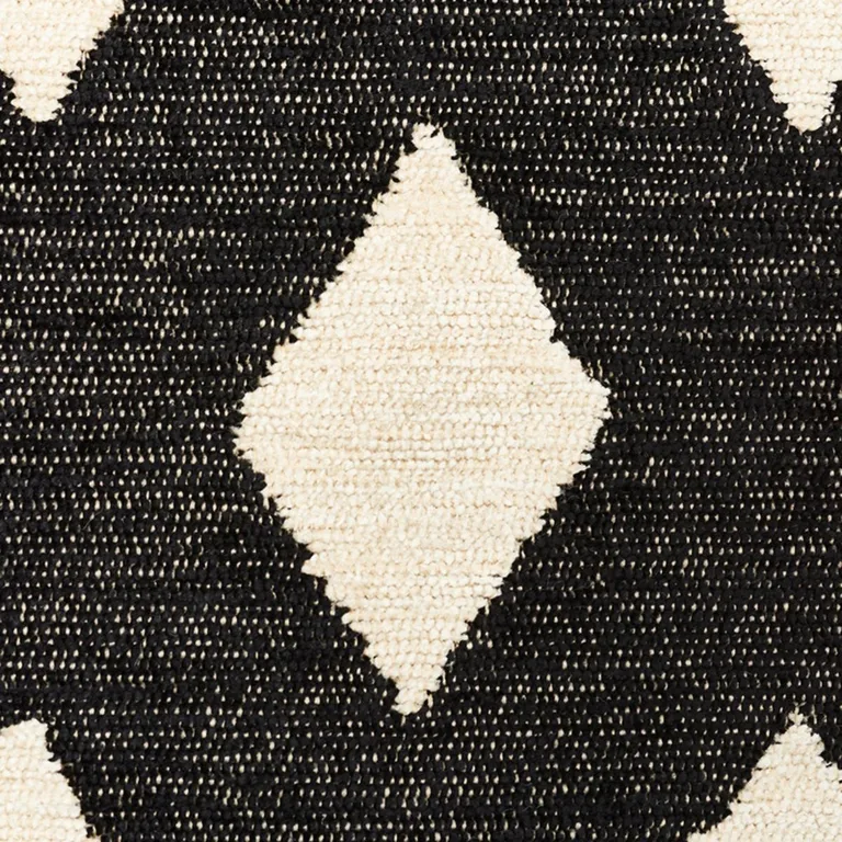 Schumacher 76020 Equix Black fabric swatch