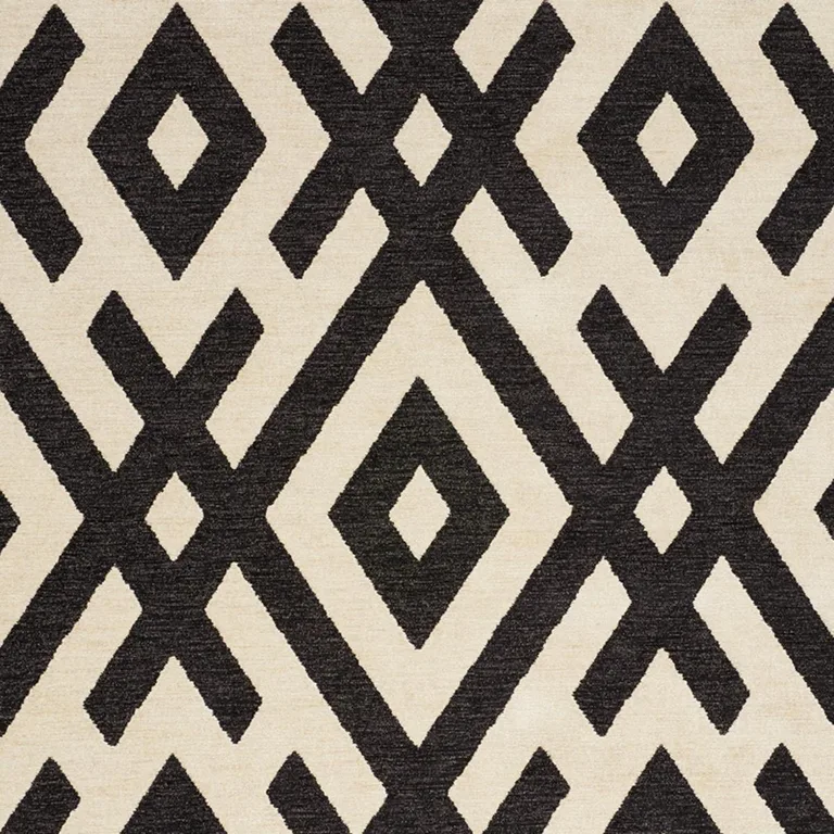 Schumacher 76020 Equix Black fabric swatch