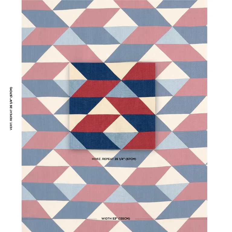 Schumacher 82880 Erindale Americana fabric swatch