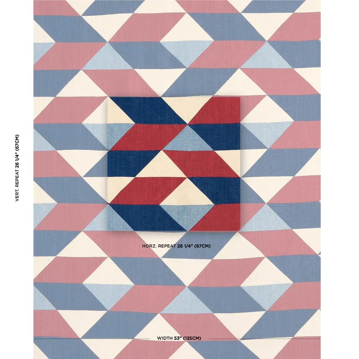 Schumacher 82880 Erindale Americana fabric swatch