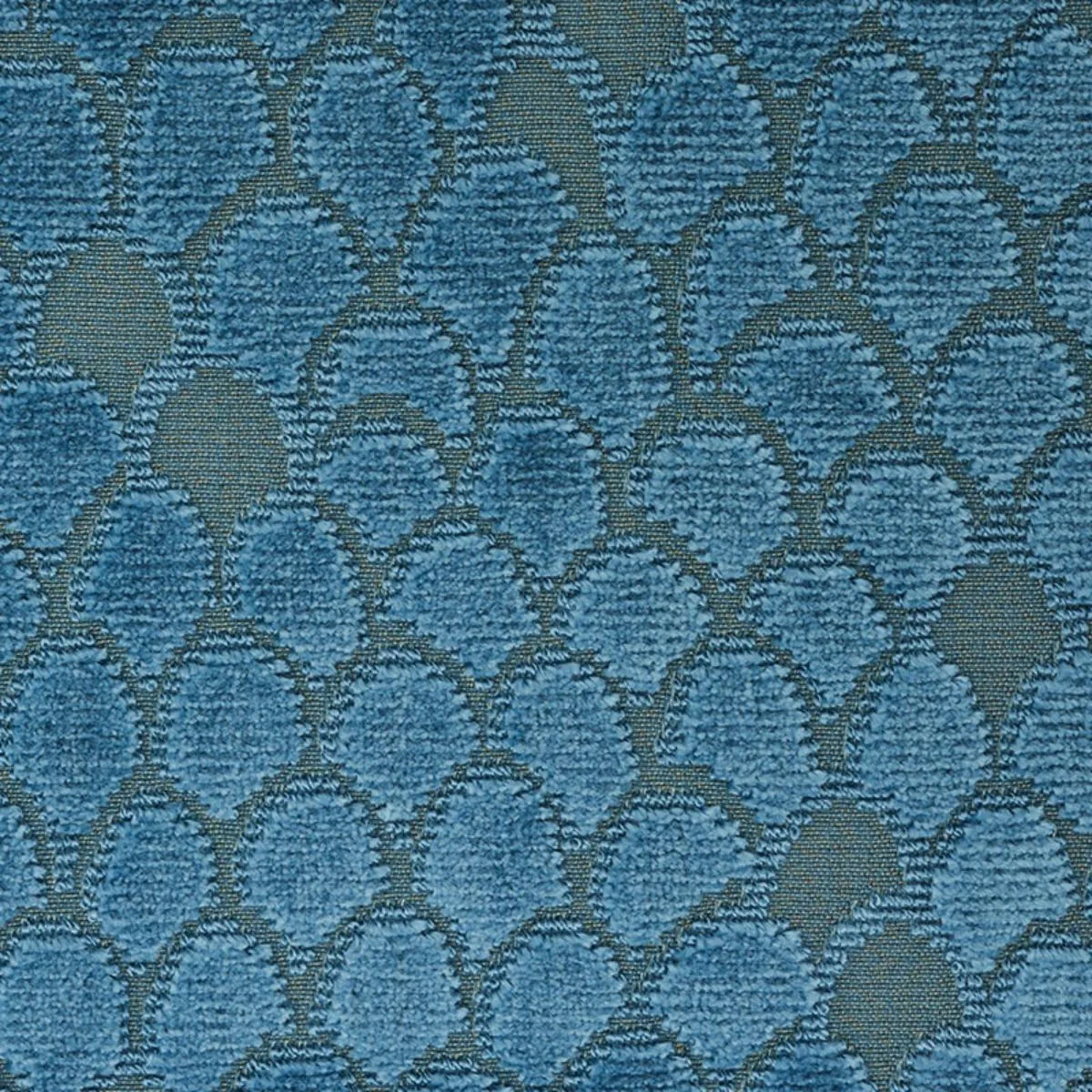 Schumacher 72772 Esther Velvet Peacock fabric swatch