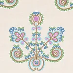 Schumacher 74453 Estrella Embroidery Jewel fabric swatch