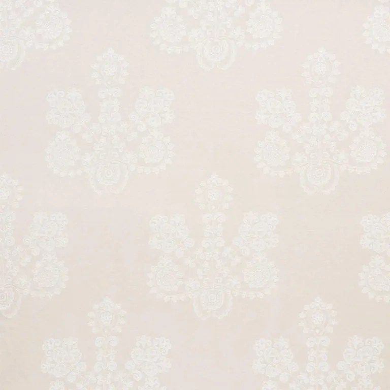 Schumacher 74452 Estrella Embroidery Linen fabric swatch