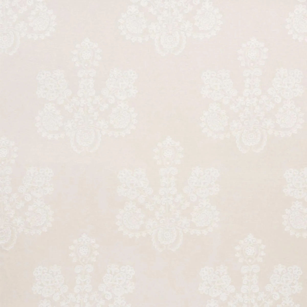 Schumacher 74452 Estrella Embroidery Linen fabric swatch