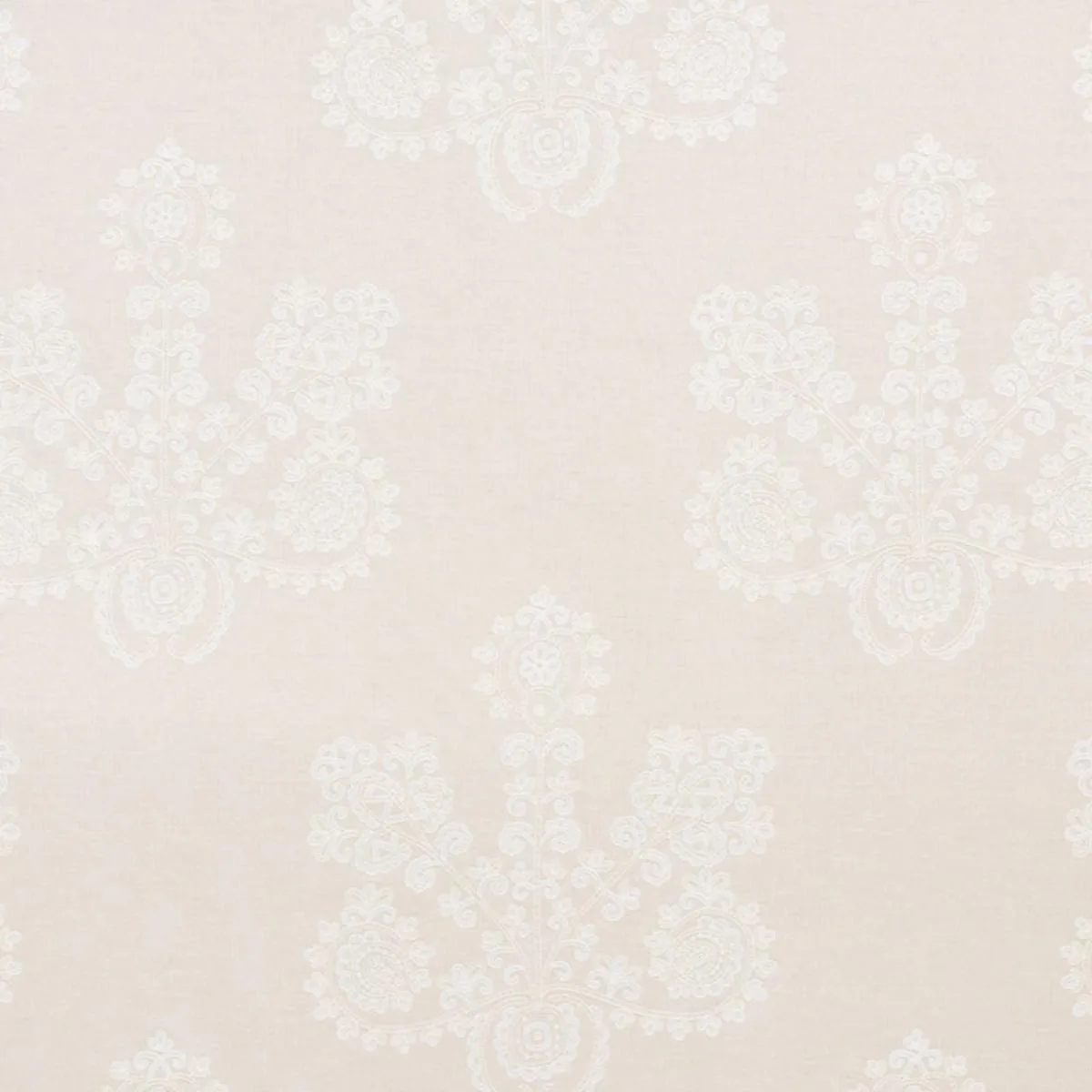 Schumacher 74452 Estrella Embroidery Linen fabric swatch