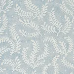 Schumacher 178531 Etched Fern Blue fabric swatch