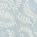 Schumacher 178531 Etched Fern Blue fabric swatch