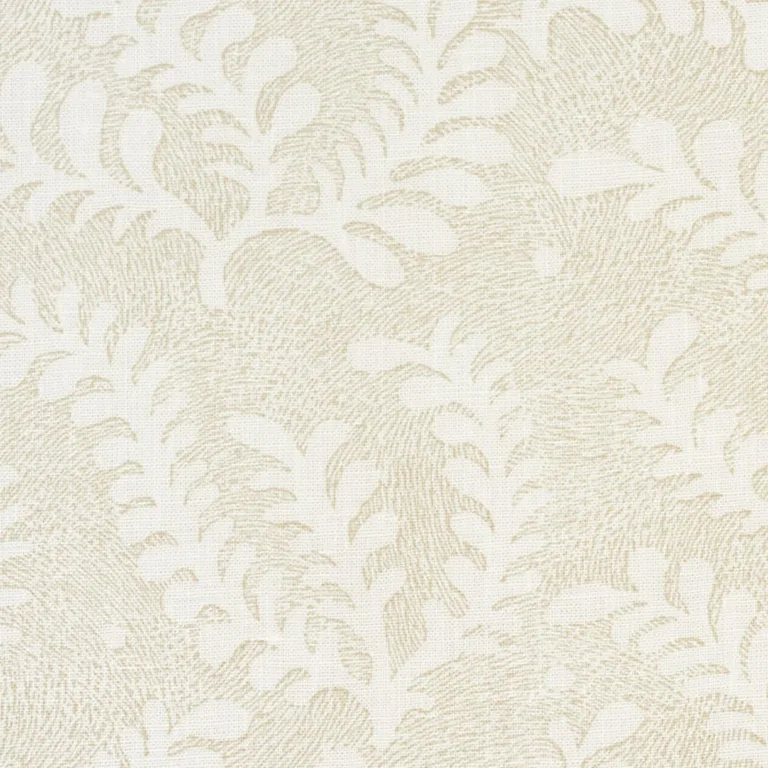 Schumacher 178530 Etched Fern Natural fabric swatch