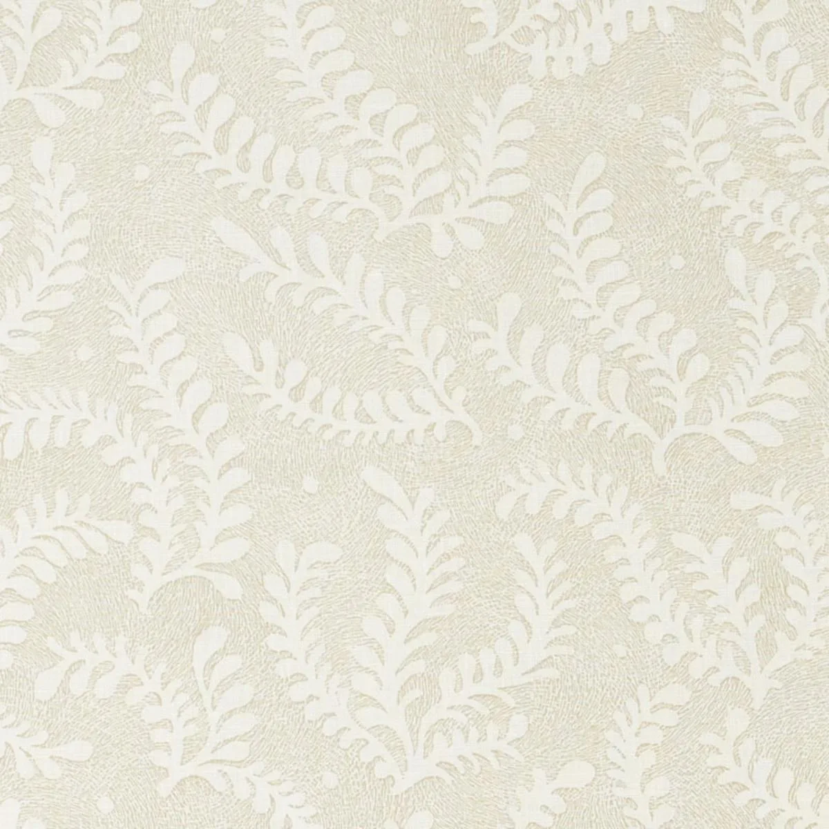 Schumacher 178530 Etched Fern Natural fabric swatch