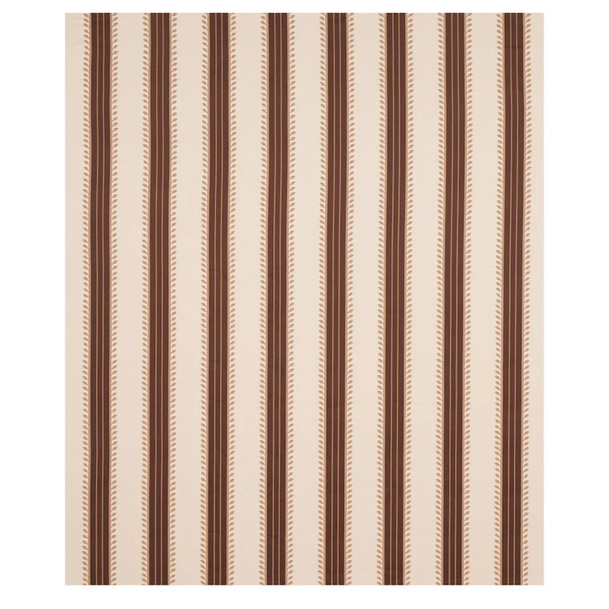 Schumacher 80722 Etruscan Stripe Brown fabric swatch