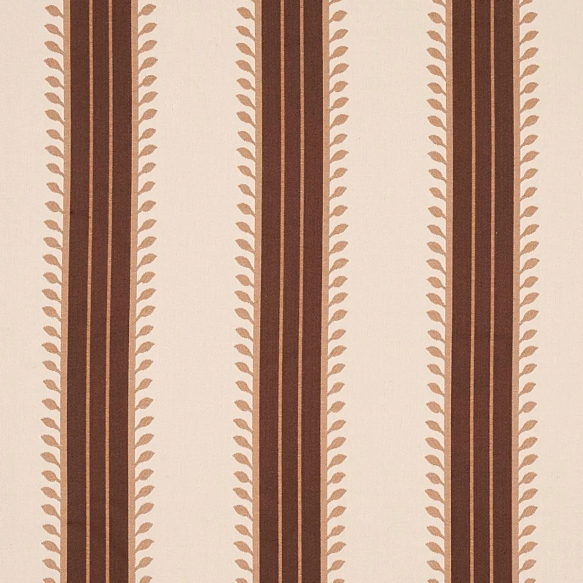 Schumacher 80722 Etruscan Stripe Brown fabric swatch