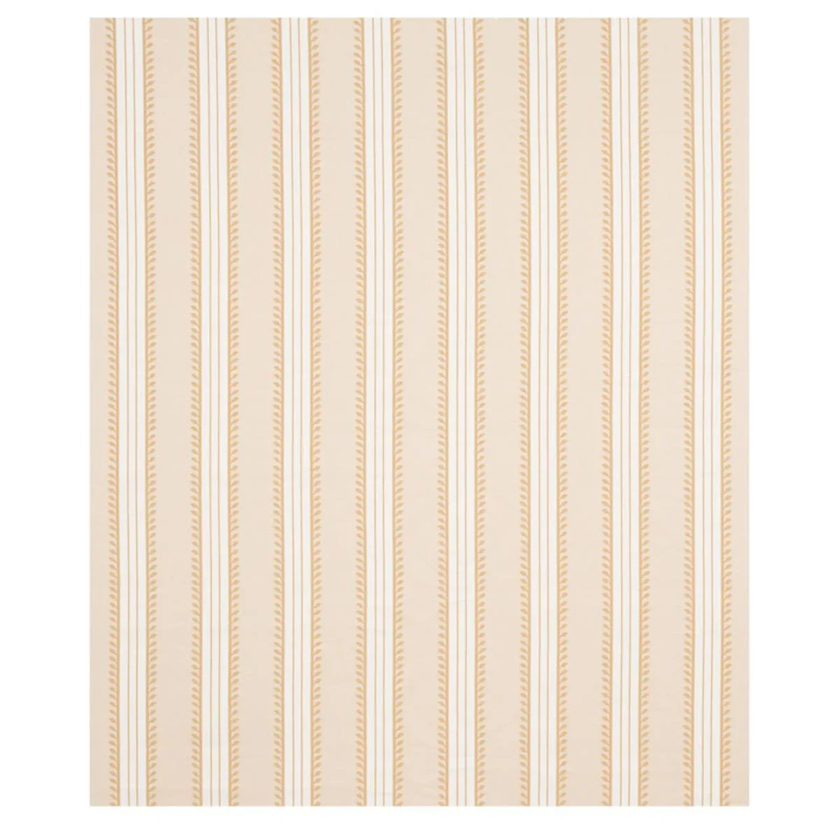 Schumacher 80720 Etruscan Stripe Ivory & Ochre fabric swatch