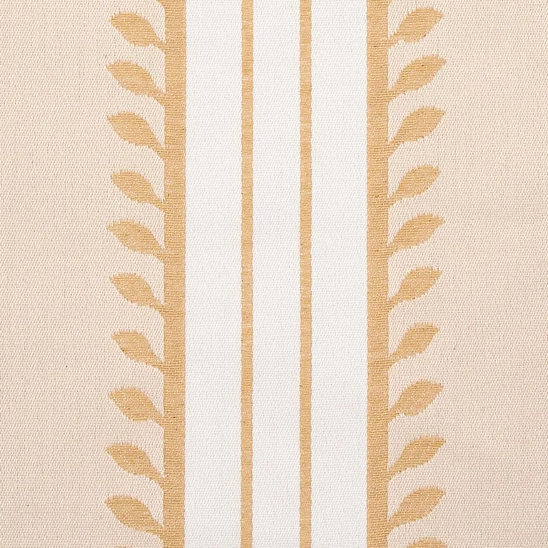 Schumacher 80720 Etruscan Stripe Ivory & Ochre fabric swatch