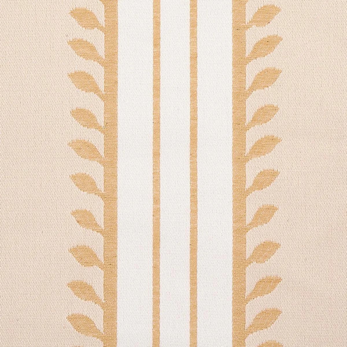Schumacher 80720 Etruscan Stripe Ivory & Ochre fabric swatch