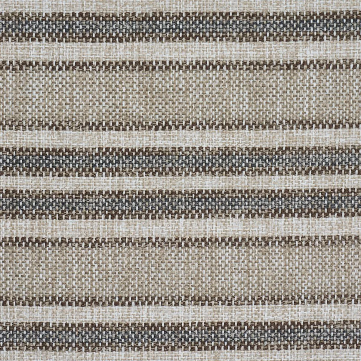 Schumacher 86030 Even Keel Outdoor Stripe Greige fabric swatch