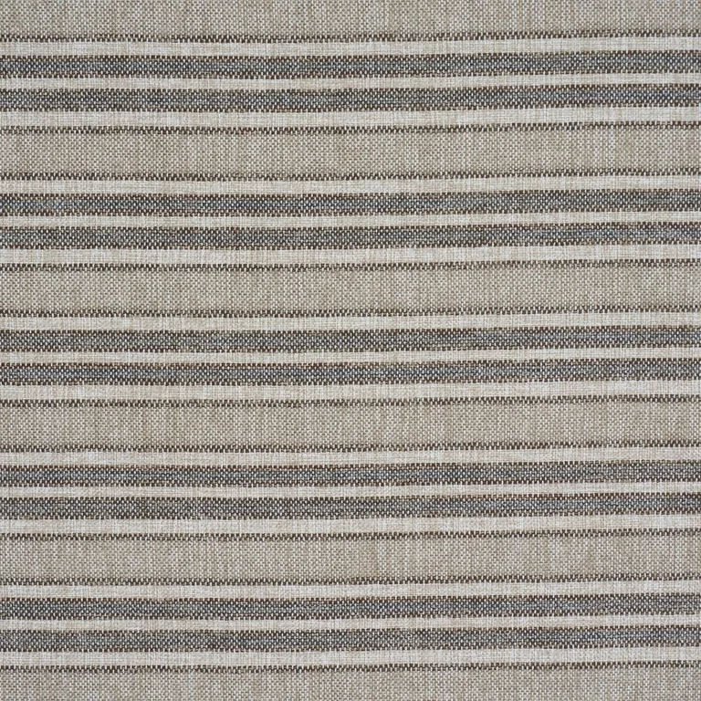 Schumacher 86030 Even Keel Outdoor Stripe Greige fabric swatch