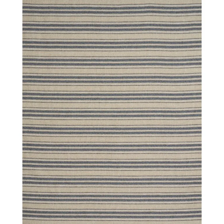 Schumacher 86032 Even Keel Outdoor Stripe Navy fabric swatch