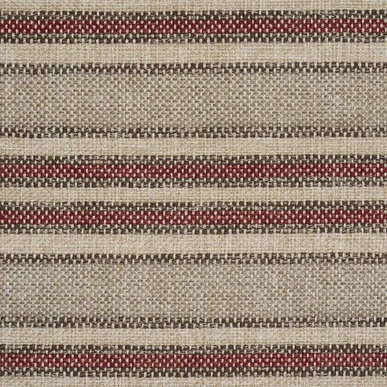 Schumacher 86031 Even Keel Outdoor Stripe Rust fabric swatch
