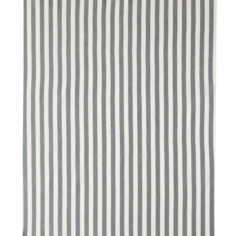 Schumacher 83840 Even Stripe Charcoal fabric swatch