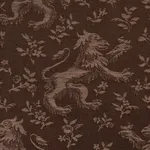 Schumacher 87542 Ewan's Beasts Brown fabric swatch