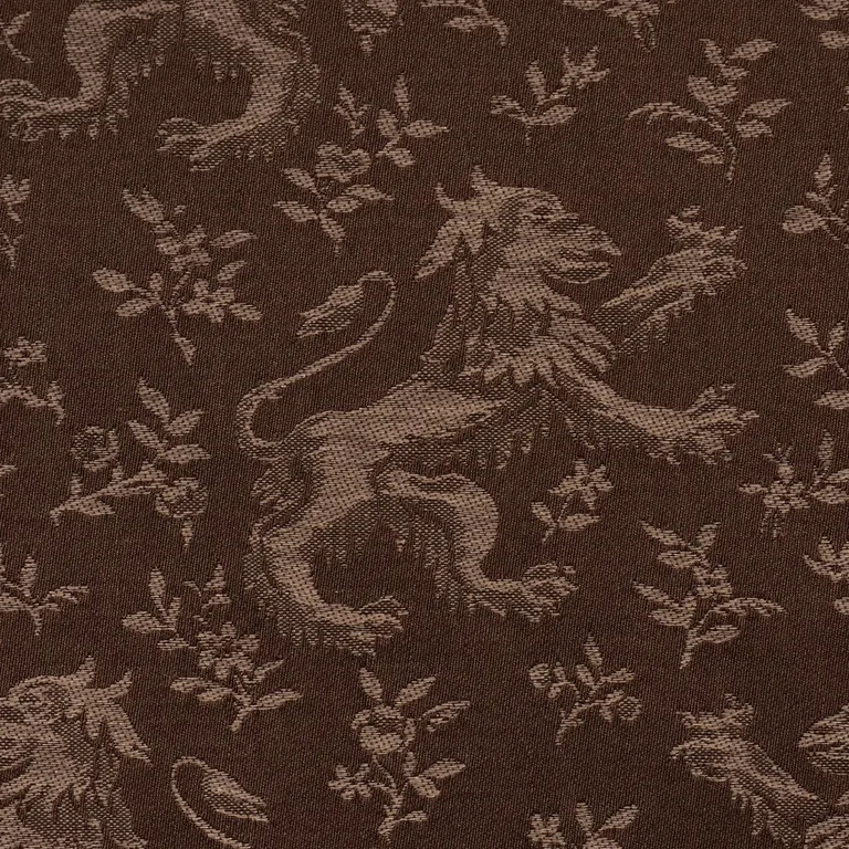Schumacher 87542 Ewan's Beasts Brown fabric swatch
