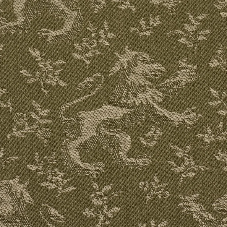 Schumacher 87540 Ewan's Beasts Moss fabric swatch