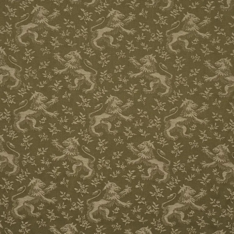 Schumacher 87540 Ewan's Beasts Moss fabric swatch