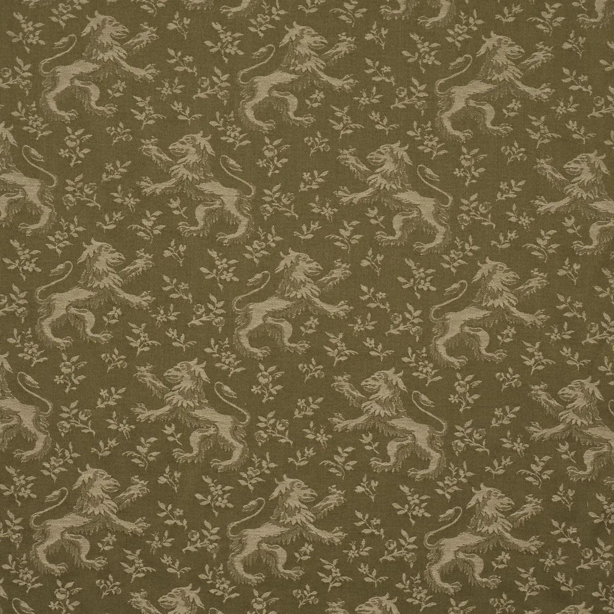 Schumacher 87540 Ewan's Beasts Moss fabric swatch