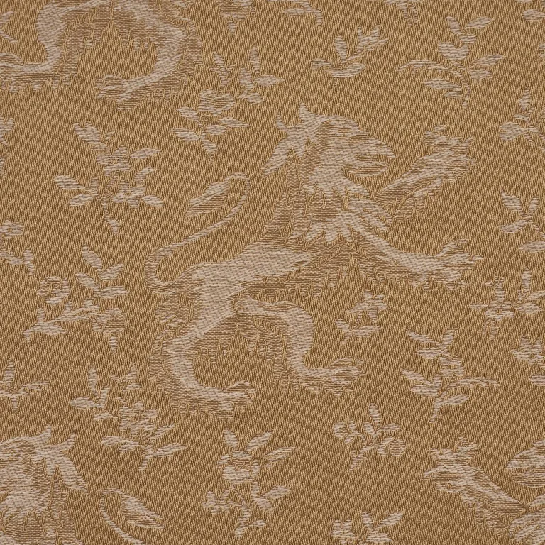Schumacher 87541 Ewan's Beasts Wheat fabric swatch