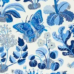 Schumacher 177981 Exotic Butterfly Indoor/Outdoor Marine fabric swatch