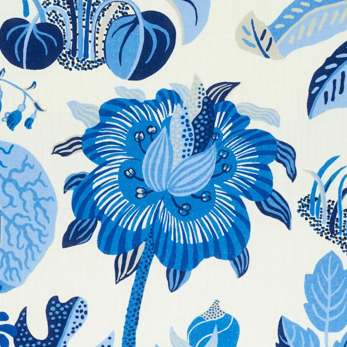 Schumacher 177981 Exotic Butterfly Indoor/Outdoor Marine fabric swatch