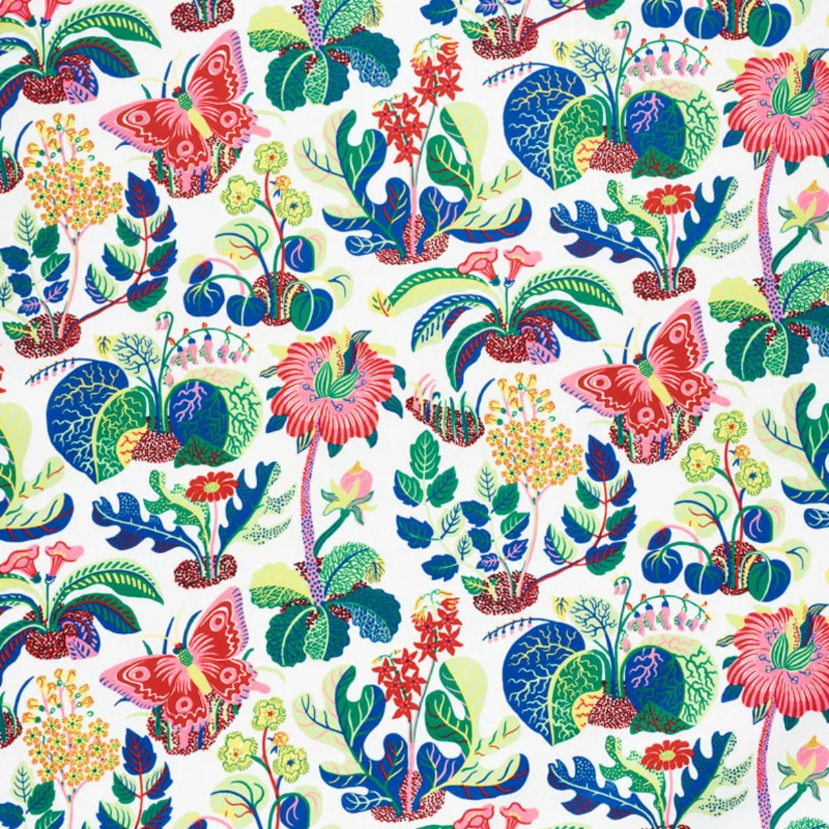 Schumacher 177980 Exotic Butterfly Indoor/Outdoor Spring fabric swatch