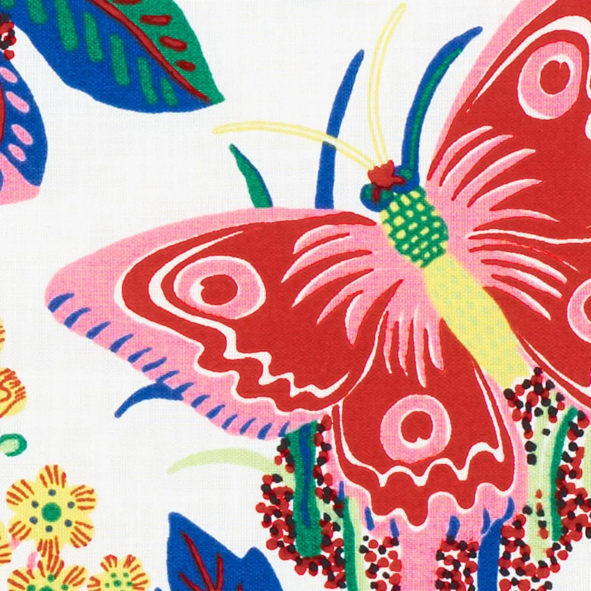 Schumacher 177980 Exotic Butterfly Indoor/Outdoor Spring fabric swatch