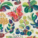 Schumacher 176184 Exotic Butterfly Spring fabric swatch