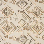 Schumacher 78380 Ezma Embroidery Neutral fabric swatch