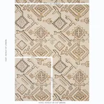 Schumacher 78380 Ezma Embroidery Neutral fabric swatch